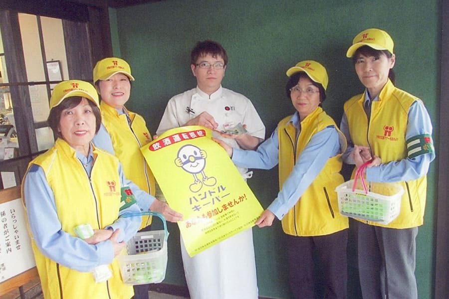 ▲飲食店に「ハンドルキーパー運動」を呼びかけ